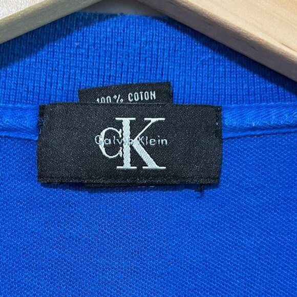 Calvin Klein Men’s XL Pima Cotton Polo Shirt in Royal Blue - Classic Fit - Picture 9 of 13